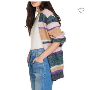 Veronica Beard Elizabeth Marled Striped open from Cardigan Size XS Retail $459
